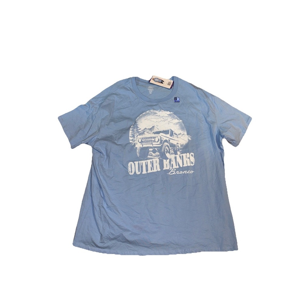 NWT Women's Blue FORD Vintage Bronco Tee Size XXL